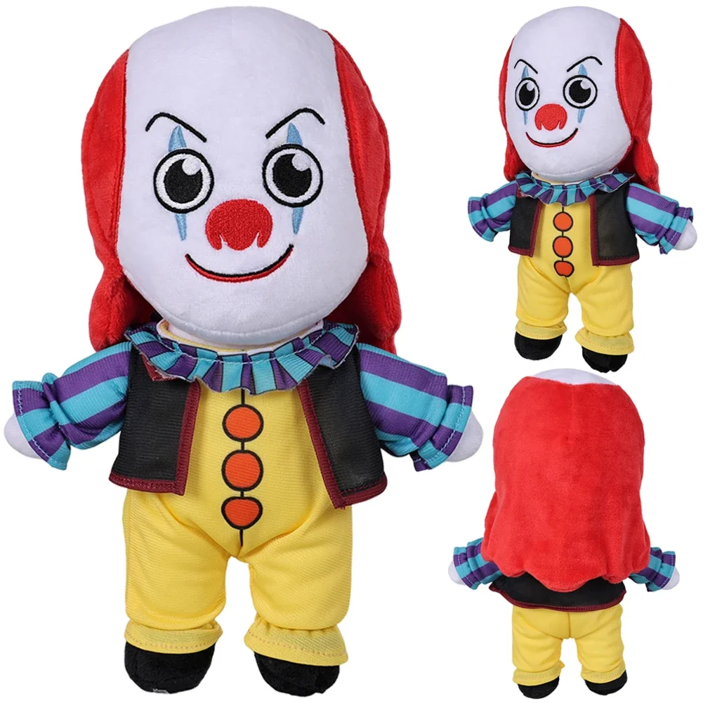 25cm Horror Clown Plush Plushies 1990 Movie It Cosplay Fantasy Figurine Props Mascot Xmas Birthday Gifts Party Decor