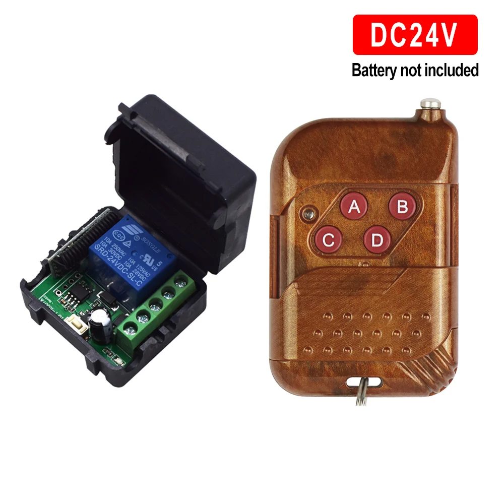 433 Mhz Universal Gate รีโมทคอนโทรล DC 12V 10A รีเลย์ตัวรับสัญญาณมินิโมดูลรีโมทคอนโทรลสําหรับประตู LED โรงรถประตู