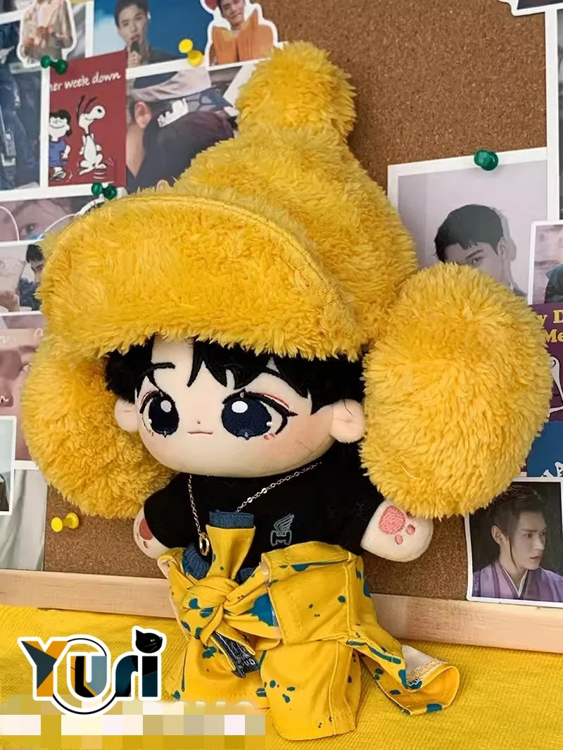 

WORD OF HONOR Shan He Ling Gong Jun Wen Fsahion Yellow Clothes Outfit Hat Big Ear Suit For 20cm Doll Toy C