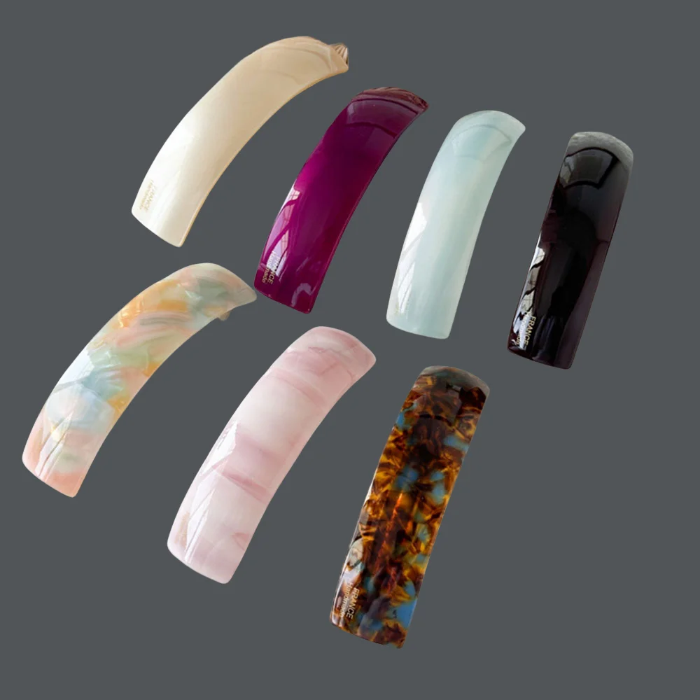 

Acetic Acid Hair Clip Spring Clip Back Of The Head Top Clip Bright Color Ponytail Clip Simple Elegant DIY Hair Accessories