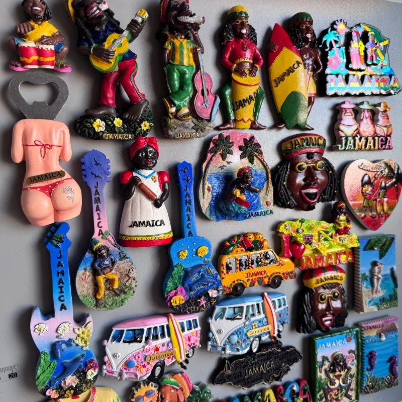 Jamaica Fridge Magnets North American Tourist Souvenir Creative 3D Surfboard Travel Souvenir Refrigerator Magnets Home Decor