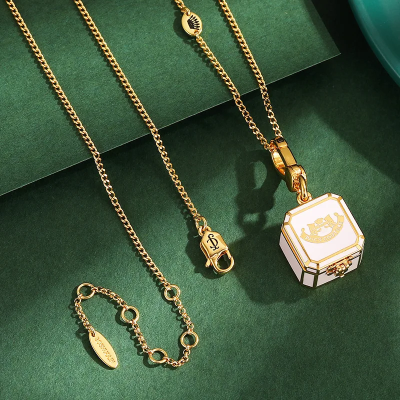Bracelet Hand String Three-Dimensional Enamel-Glazed Openable Jewelry Box Pendant Cute And Delicate Trendy Heart-Shaped Zircon