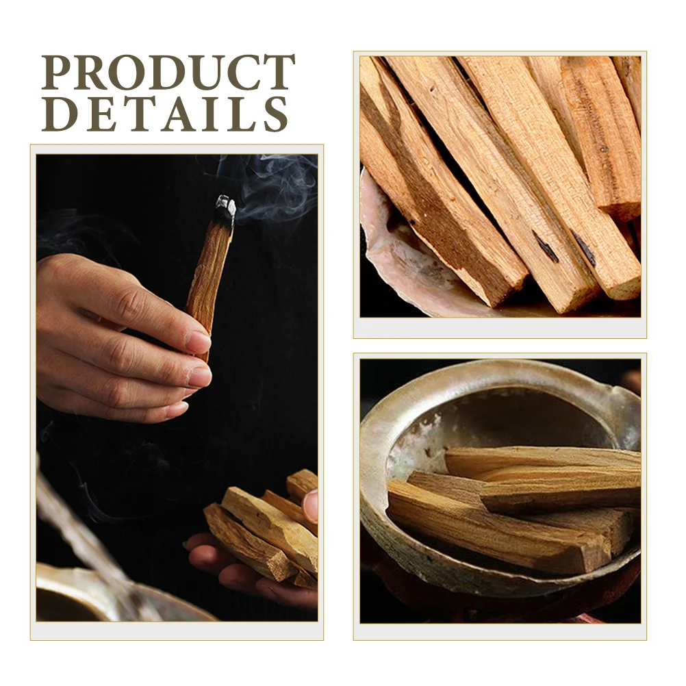 10 Pcs Holy Wood Incense Aromatherapy Stick Sandalwood Sticks Burning Wooden Woody Cleansing Fragrance Smudging Natural