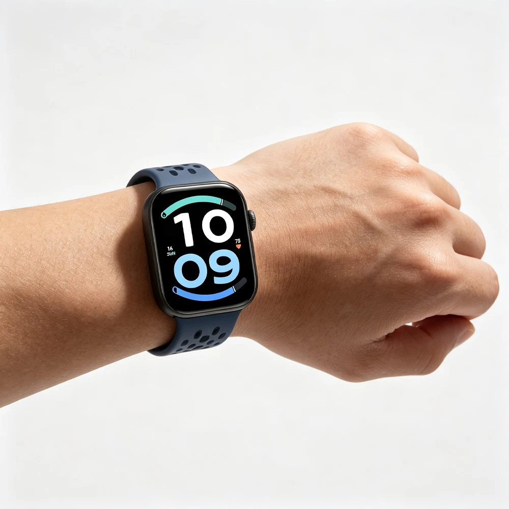 Porous Breathable Silicone Strap for Redmi Watch 6 Active-Lite Replace Bracelet Wristband for Xioami Mi Band 10 Pro-9 Pro-8 Pro