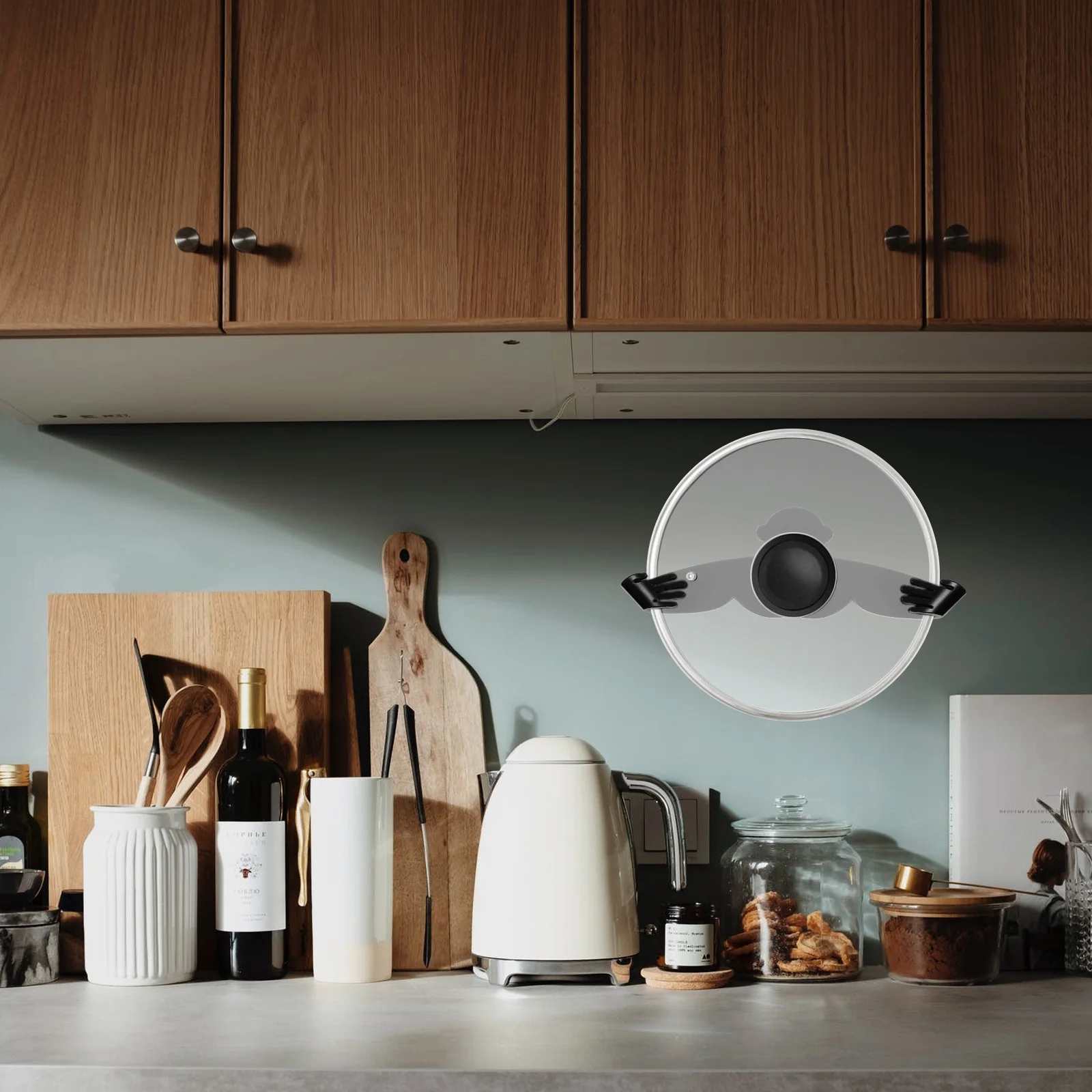 

Pot Lid Mount Holder PP Material Strong Load-bearing No Drilling Kitchen Storage Organizer Plastic Rack Suitable All