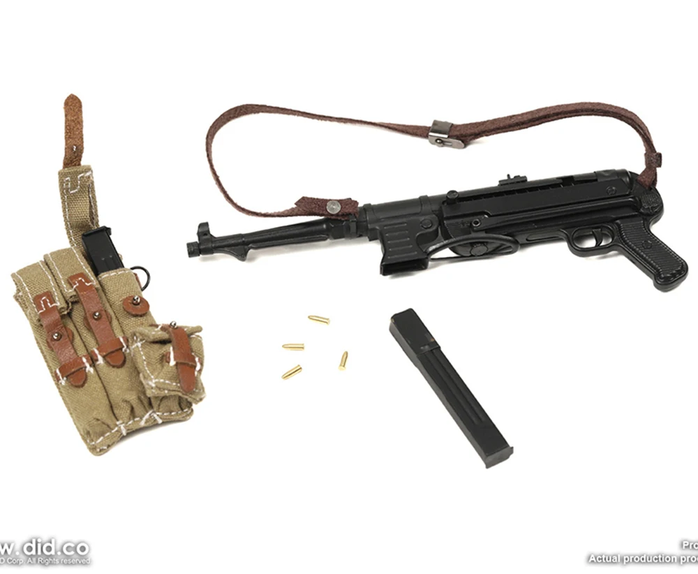 

1/6 DID D80172 Man Who WWII Series Soldier Mini Toys Model MP40 with Sling Bags Cigar Accessories For 12" Scene Component