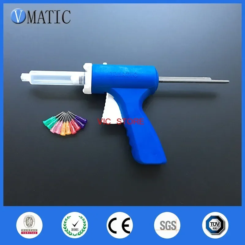Free Shipping 10 Ml / Cc Manual Single Liquid Glue Caulking Syringe Gun 1Pc With Dispensing Needles