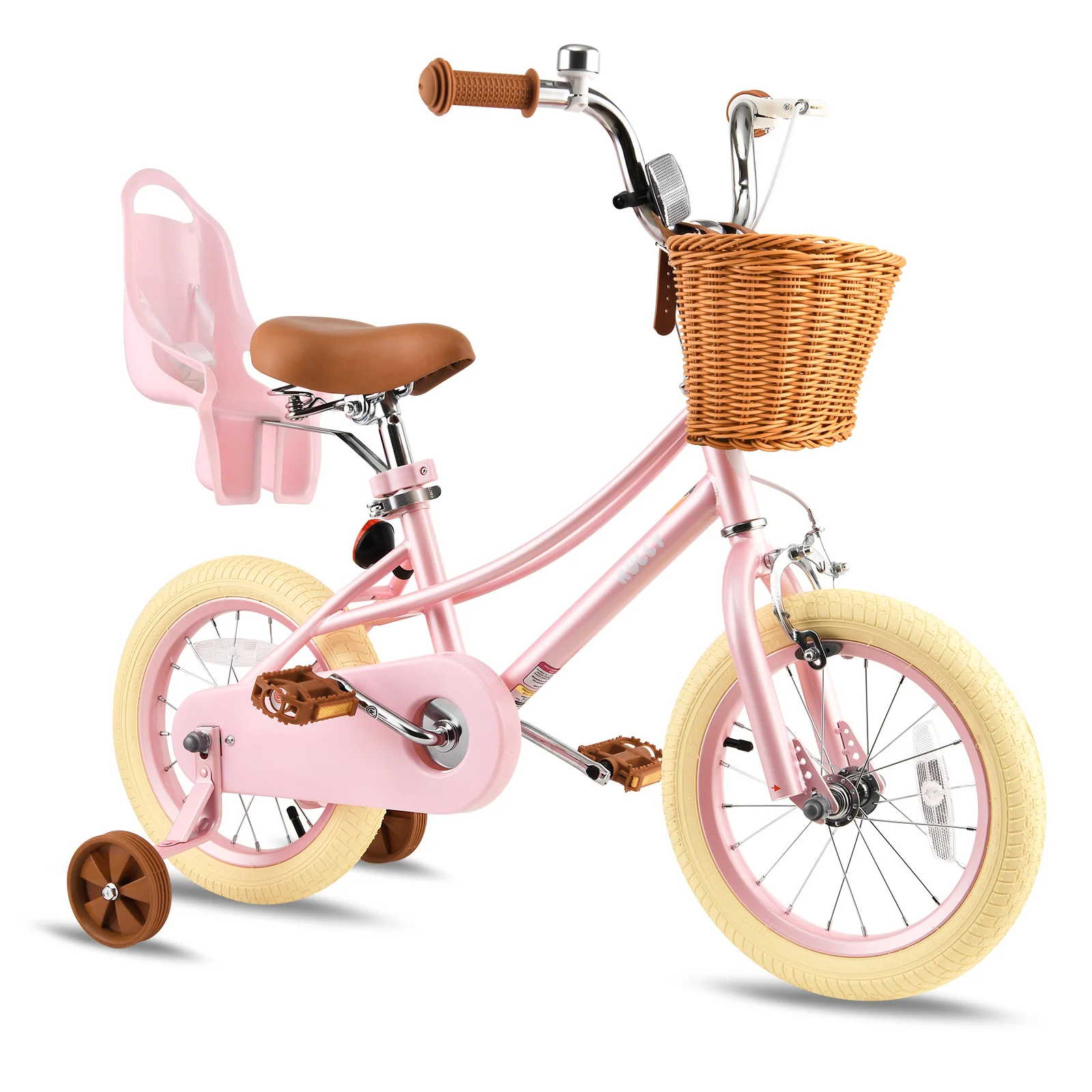 Bicicletta per bambine RULLY Donna, per ragazze dai 2 ai 7 anni, bicicletta da principessa da 12, 14, 16 pollici con sedile per bambole.