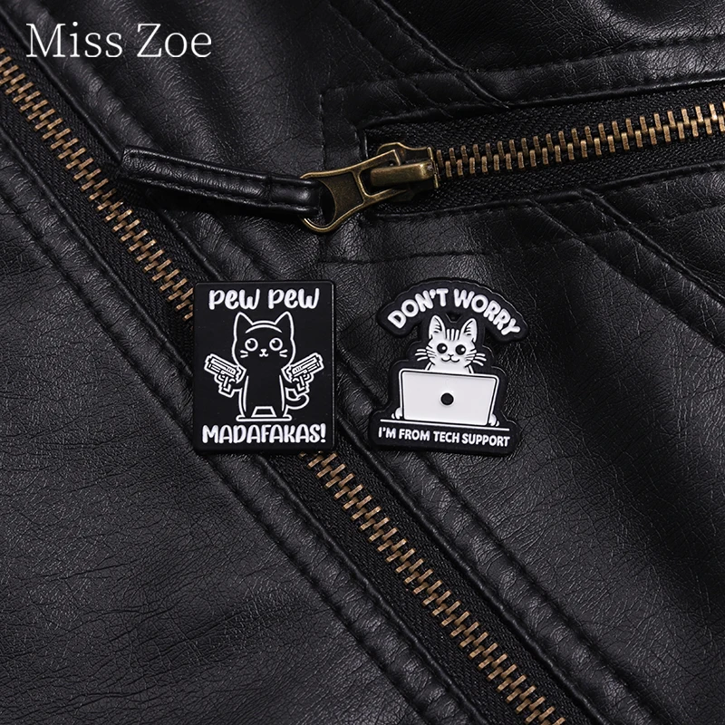 Эмалевые булавки Pew Madafakas, значок на лацкан с технической поддержкой, подарок для ребенка