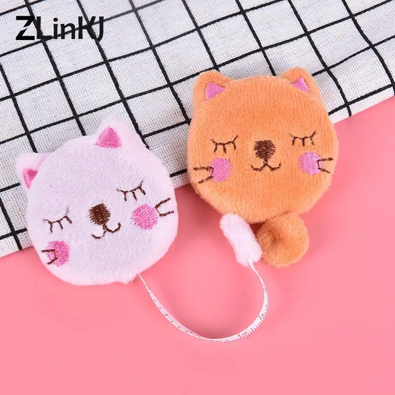 Cloth Making Tapes Cute Cartoon Plush Animals Shape 150cm 60 Inch Sewing Tool Measure Ruler Retractable Tape