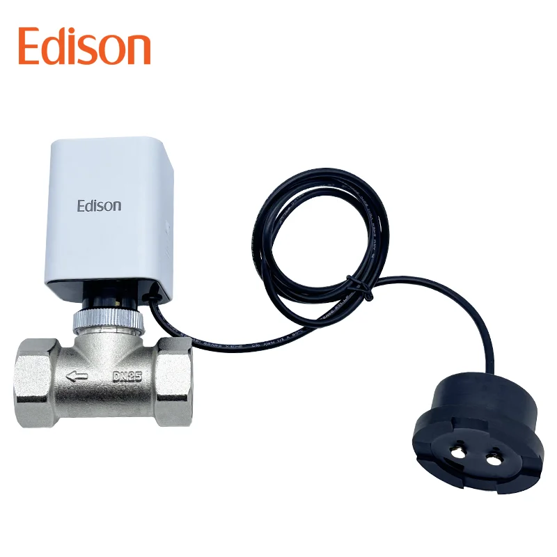 

Умный латунный моторизованный шаровой кран с системой обнаружения утечек, электрическим отключением и автоматическим перекрытием, совместимый с датчиком утечки воды