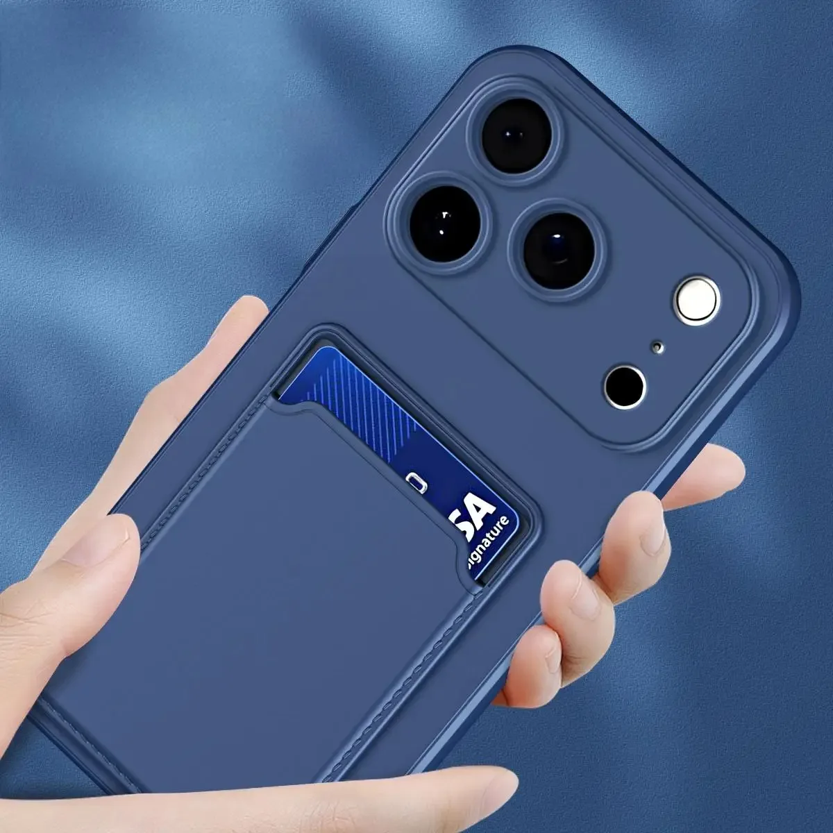 الفاخرة لينة سيليكون المحفظة حامل بطاقة جراب هاتف آيفون 17 الهواء 16 E 15 14 زائد 13 12 Mini 11 Pro ماكس فتحة حقيبة الغطاء الخلفي #6