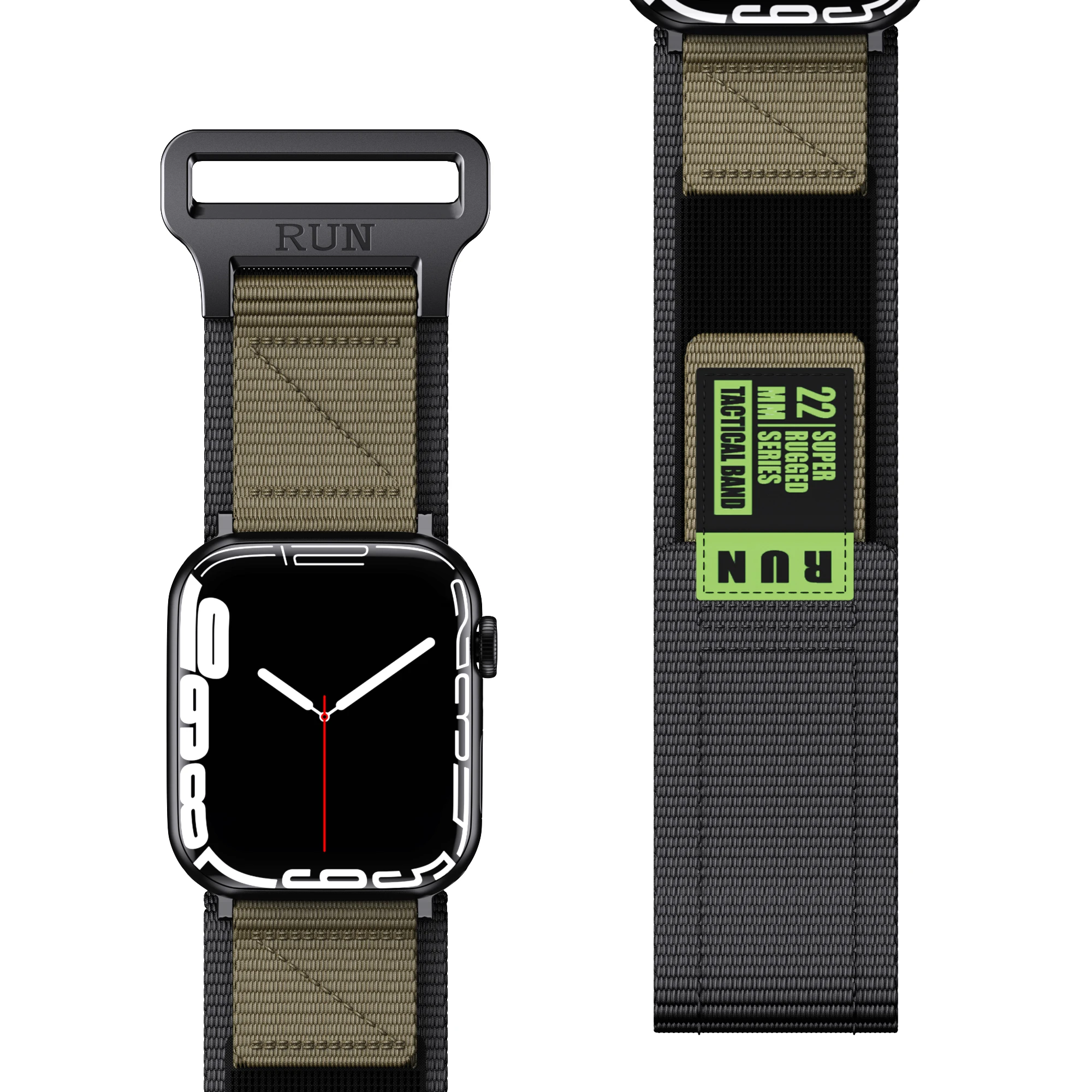 Wrist Strap for Apple Watch Ultra 2 Series 9 8 7 6 SE 5 4 Nylon Tactical Sports band for iwatch 49 45 44 42mm 40 41 38 Bracelet