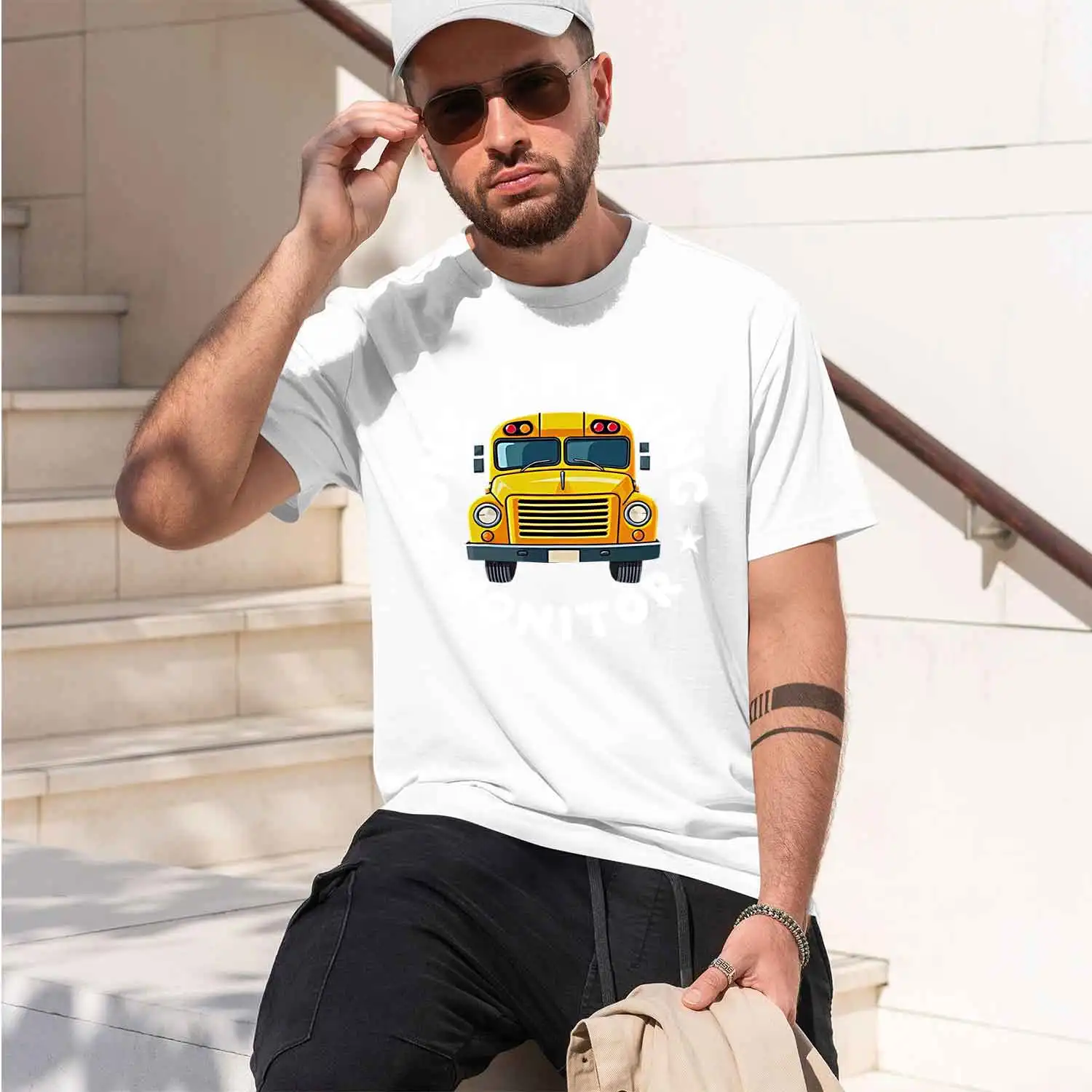 Funky Sool Bus Design One Monitor Perfect Running Gift Giving 2026 New Model Men’s Short-sleeve crewneck T-Shirt Classic Casual