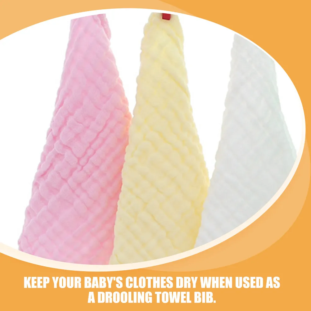 

4Pcs Pure Cotton Baby Washcloths Six-Layer Soft Square Towel for Infants Newborn Face Towel Machine Washable Drooling Bib Burp
