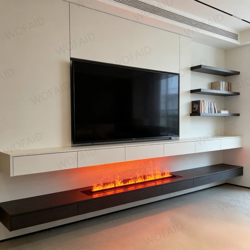 

Новый Усовершенствованный Умный Электрический 3D-Камин 2026 года с Wi-Fi, Имитацией Звука Разбивания Древесины и Эффектом Паров, Современный Умный Камин с Пультом ДУ