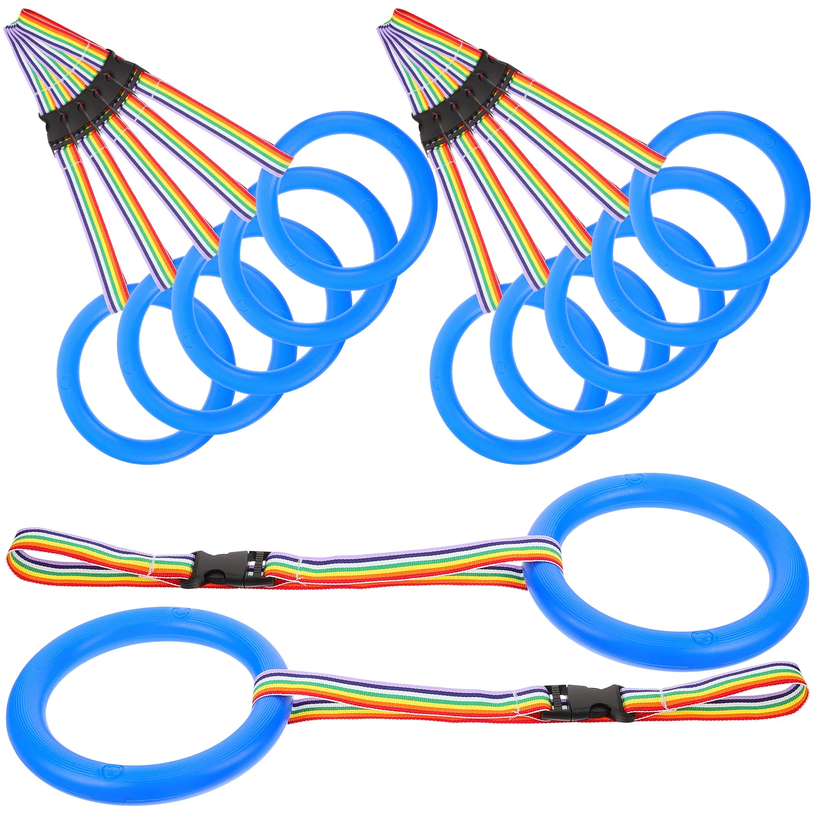 1 set kinderveiligheidswandeltouw afneembaar 12 ringen kleuterschool voorschoolse trekkabel verstelbare lengte kleurrijke peuterpols