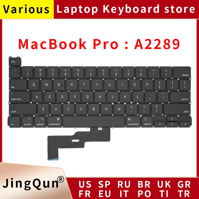 

Новая клавиатура для ноутбука США/Великобритании/RU/GR/FR/SP/BR/IT/PT/PO/TR/TI для Apple MacBook Pro Retina 13,3 дюйма A2289, сменная клавиатура для ноутбука