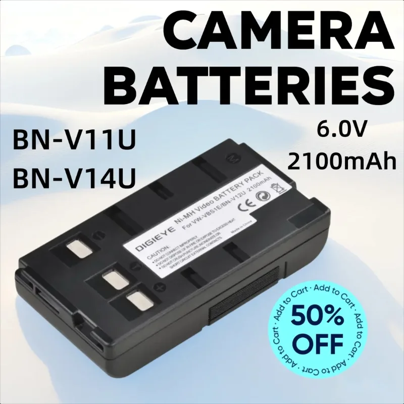 6.0V 2100mAh JVC用 BN-V11U BN-V12U BN-V10U BN-V11U BN-V12U BN-V14U BN-V15 BN-V22U BN-V24U BN-V25U カメラバッテリー