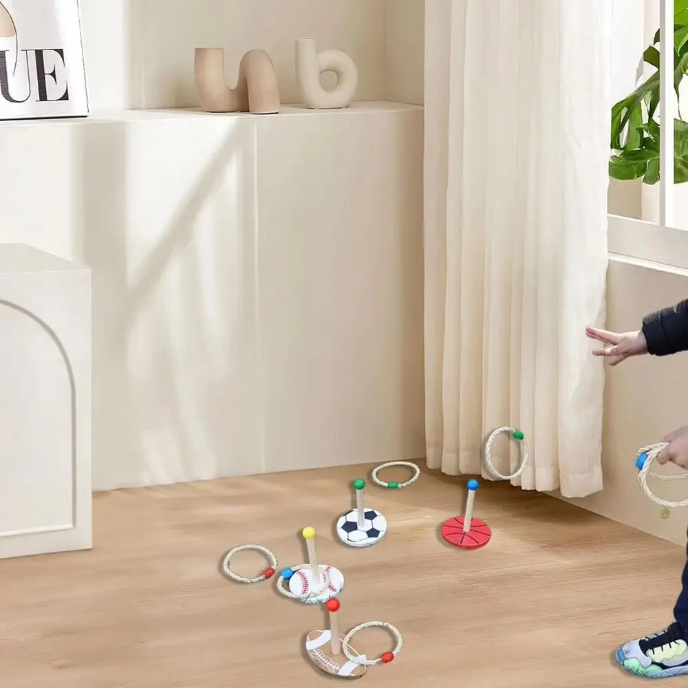 Gooien Thema Touw Ring Toss Game Zintuiglijk spelen Familiebijeenkomst Ring Toss Speelgoed Zandzak Training Outdoor Ball Hoop Game