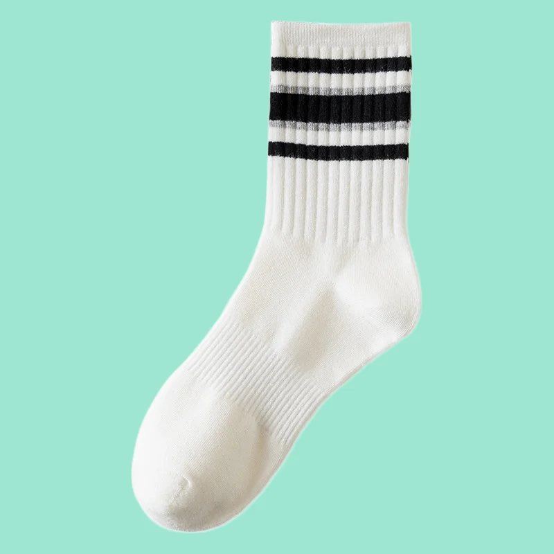 5/10 Pairs New High Quality Mid-tube Women's Casual Socks Fashion Breathable Casual Women's Socks Cotton Women Stripe Socks