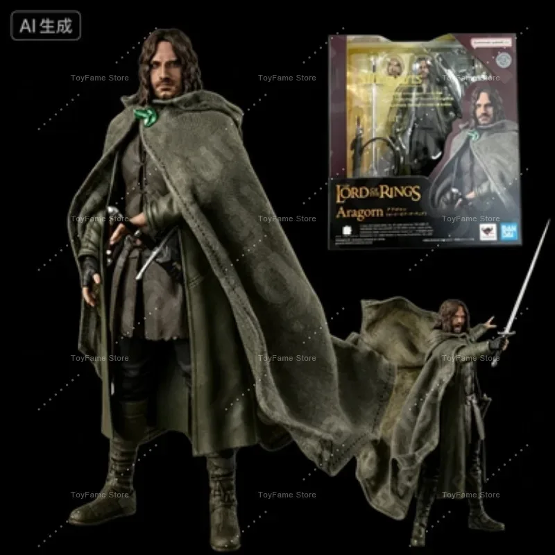 In Stock 100% Original Bandai S.H.Figuarts SHF Lord of The Rings 15cm Aragorn Action Figure Collectible Gift - view 6
