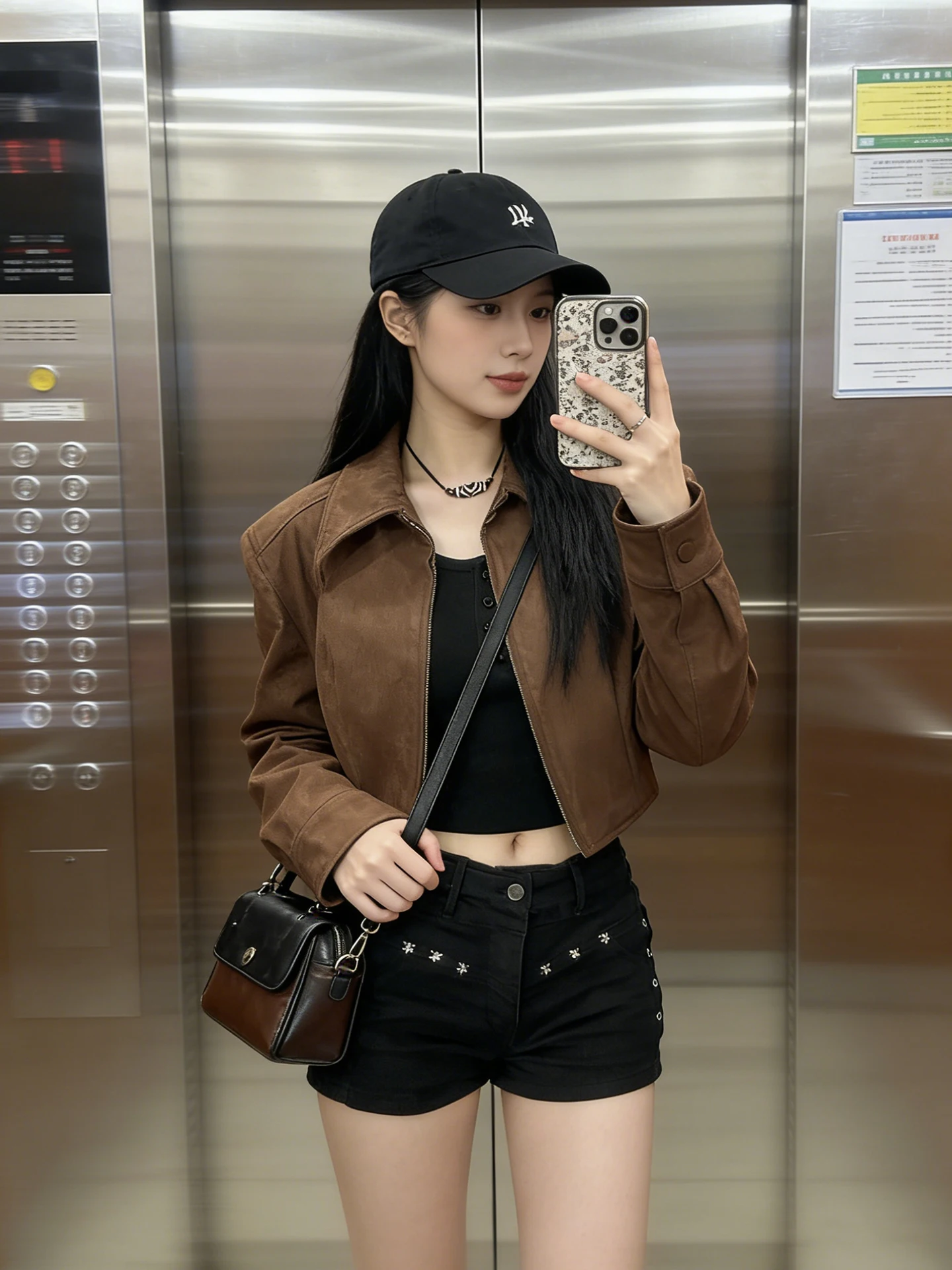 Giacca Americana Retrò in Camoscio per Donna, Colore Caffè, Nuova Moda Primaverile, Cappotto Elegante per Signore