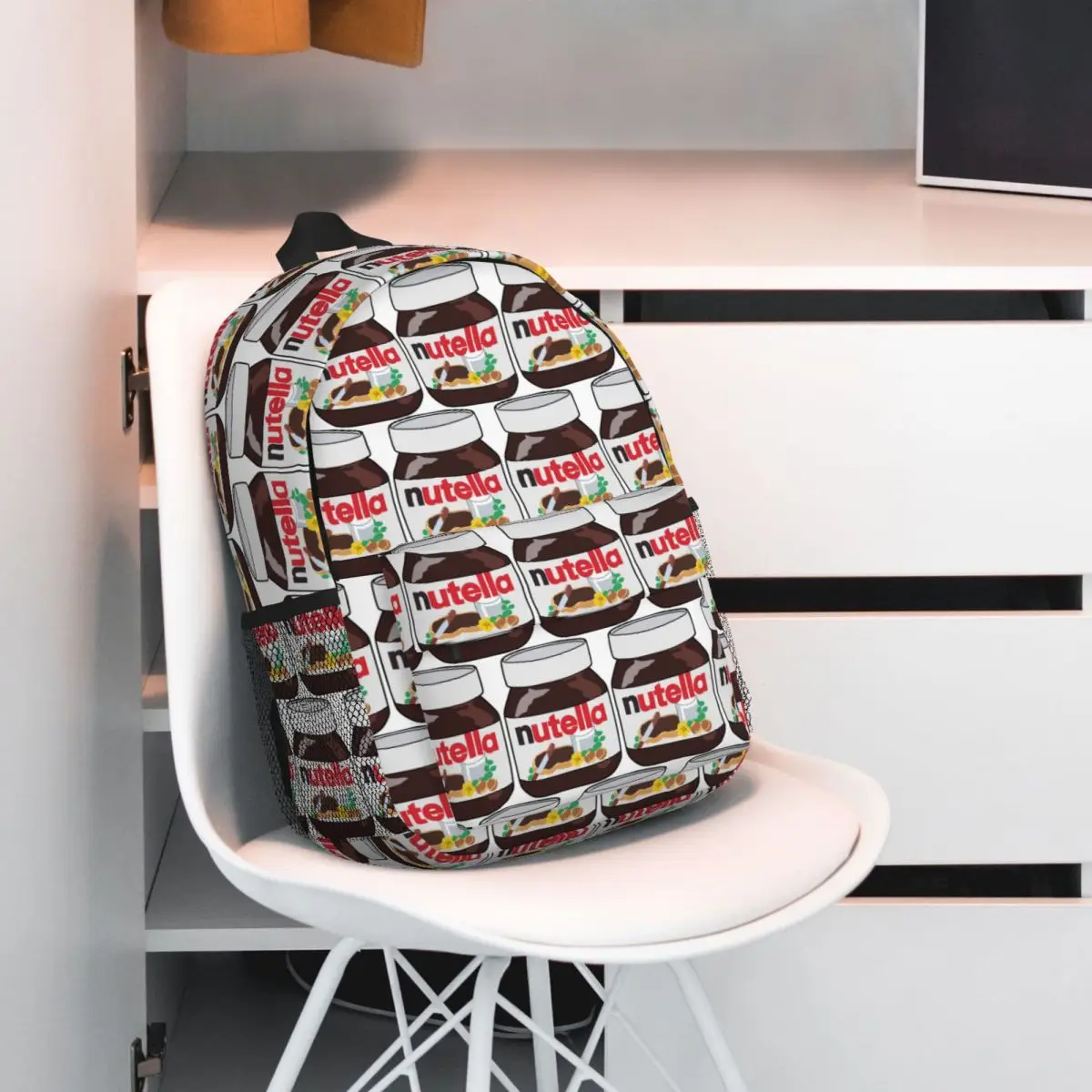 Chocolate Cream Nutella Backpack Student BookBag Children School Bag Computer Shoulder Bags for Boys Girls