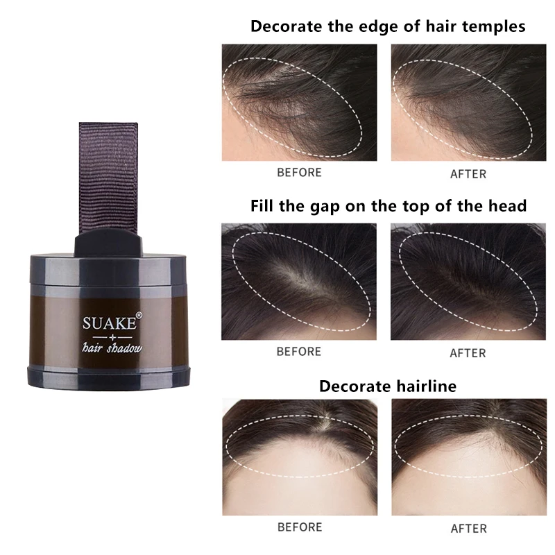 Hairline Shadow Powder Instantly Fills Partings Lightweight Natural Look Hair Filler Contouring Powder Unisex Bald Spot Conceale
