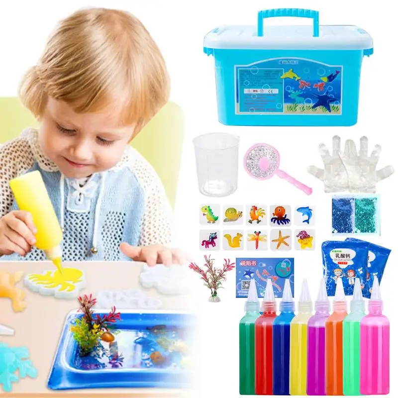 Creative 3D Magic Water Elf Magic Gels Molds Kit Fantastic Colorful Water Gels Toy DIY Handmades Aqua Fairy Toy For Kids