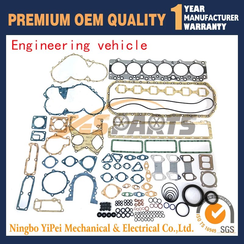 

6BG1T FULL Gasket Kit for Isuzu TCM Hitachi JCB Excavator Tractor Loader Engineering vehicle