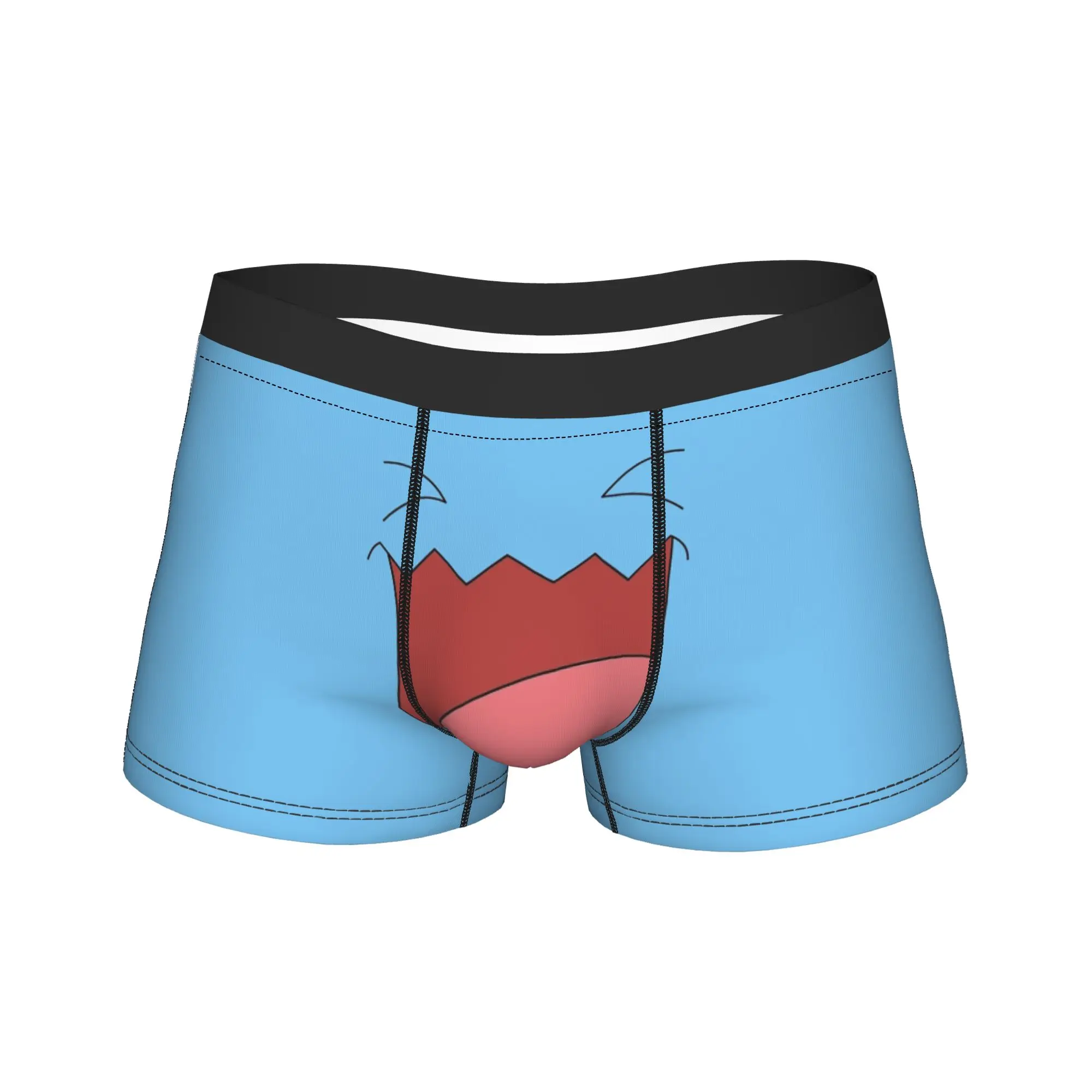 

Men Pokemon Cartoon Wobbuffet Long Underwear Funny Boxer Briefs Shorts Panties Male Soft Underpants Plus Size