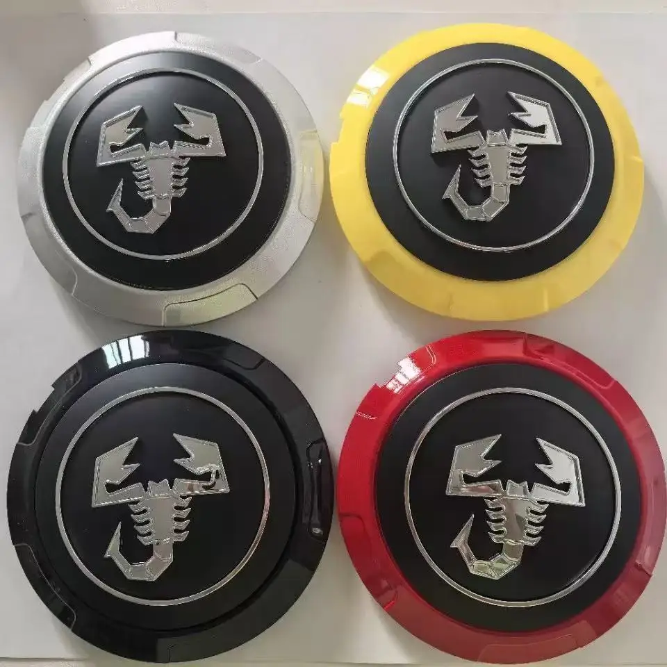 1 unidades de tapas de buje de rueda de coche de 133 mm con emblema para Fiat Abarth 500 500X Marea Multipla Punto Scorpion Duca
