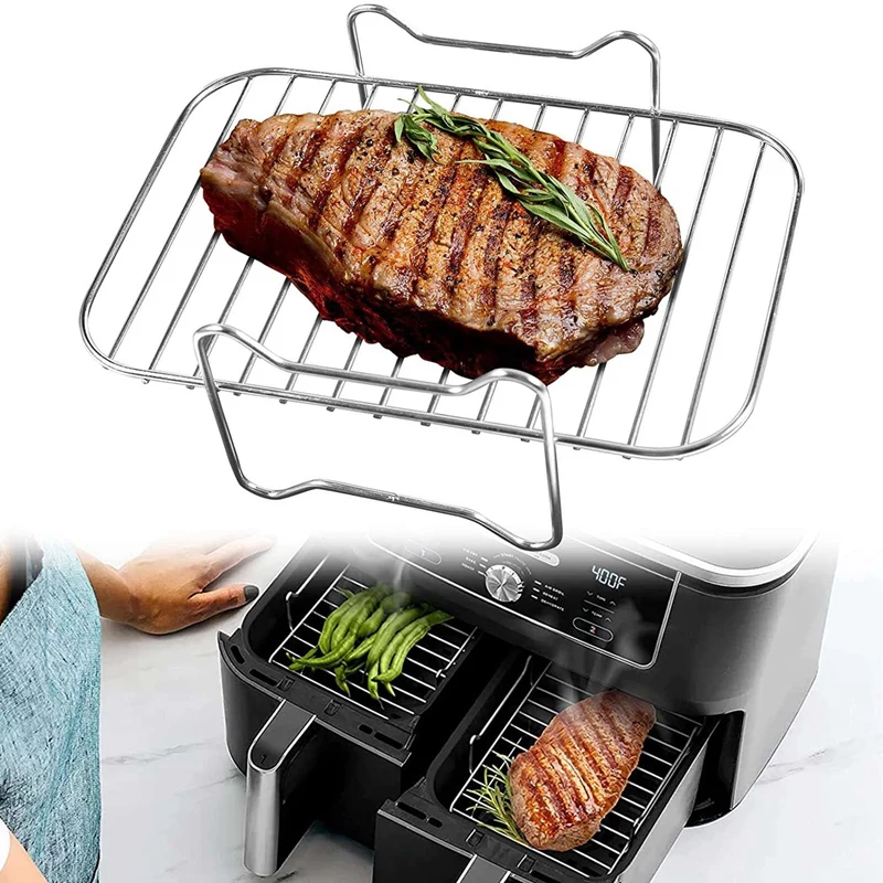 Air Fryer Rack For Double Basket Air Fryers, Dehydrator Rack For Ninja Foodi DZ201 DZ401 Air Fryer Accessories