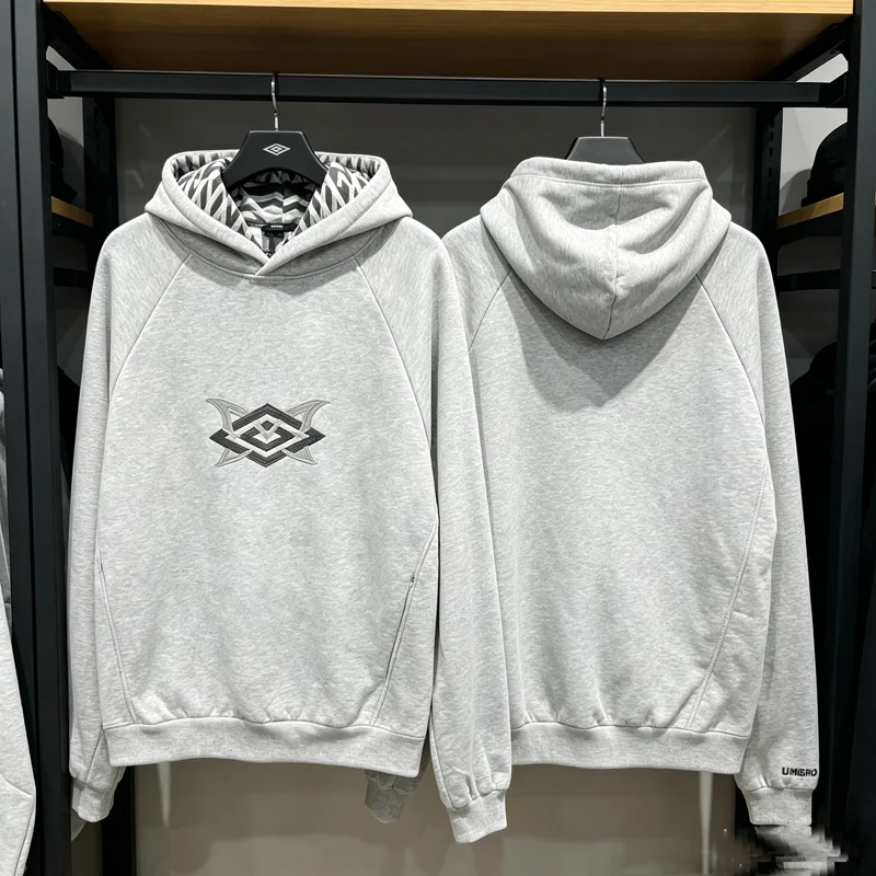 Double Layer Fabric MERTRA Hoodie Chest Color Cross Embroidery Label Men Women Black Gray Loose High Quality Fabric Pullovers