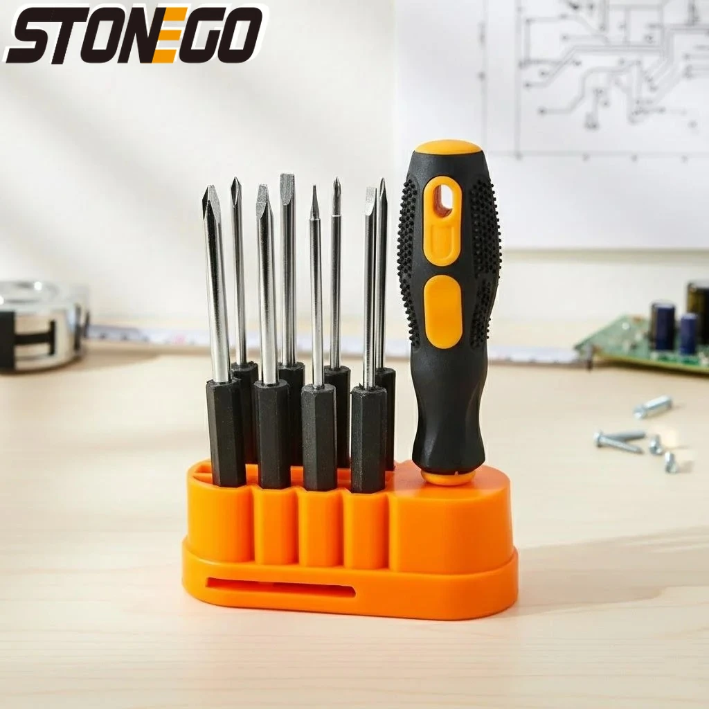 8 in 1 screwdriver set with replaceable heads for mobile device and computer repair toolkit magnetic precision screwdriver