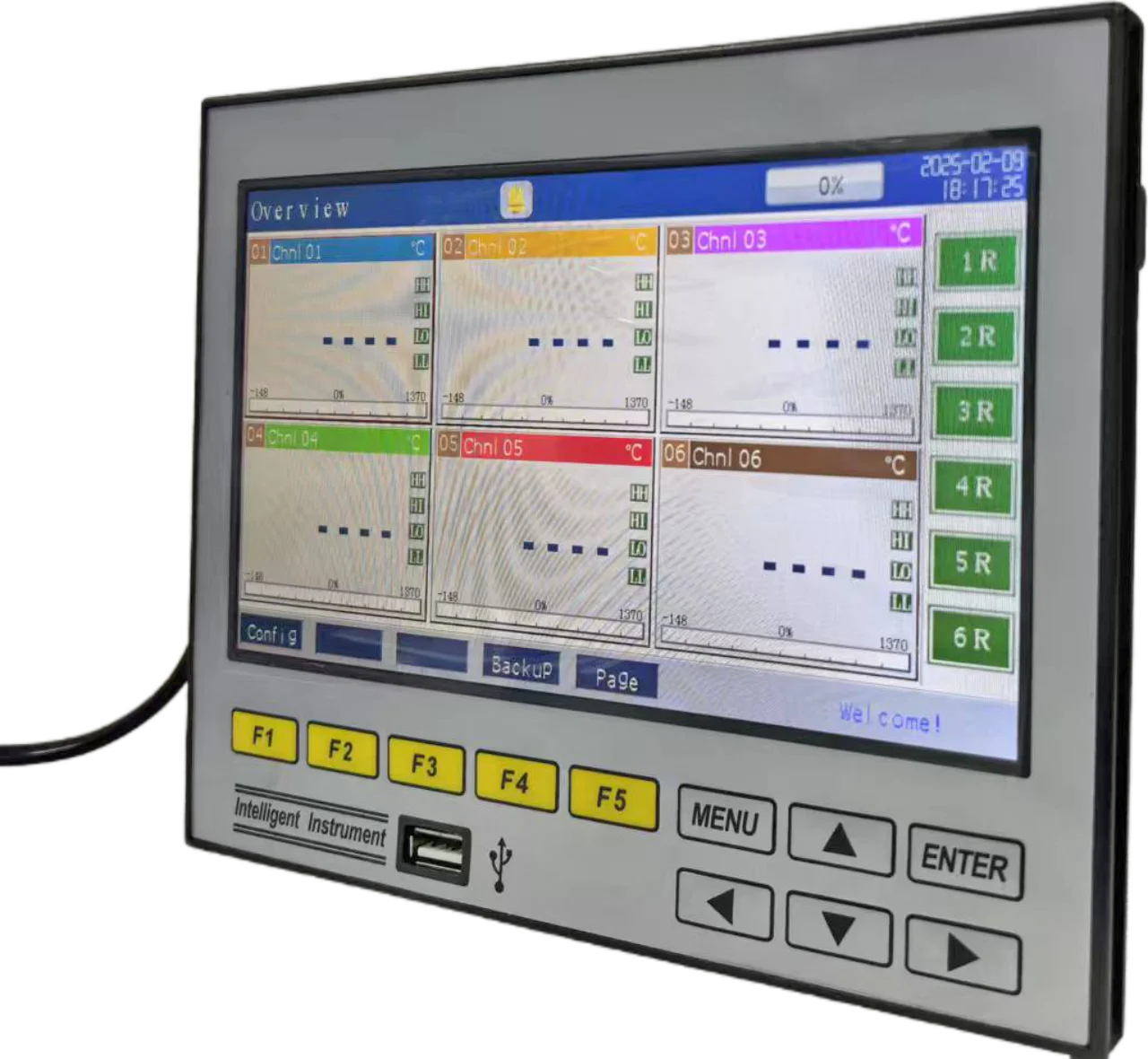 

Hot Sale Multi- Data Logger Color Paperless Recorder Display RS485 Customizable OEM Multi-Points Chart Recorder