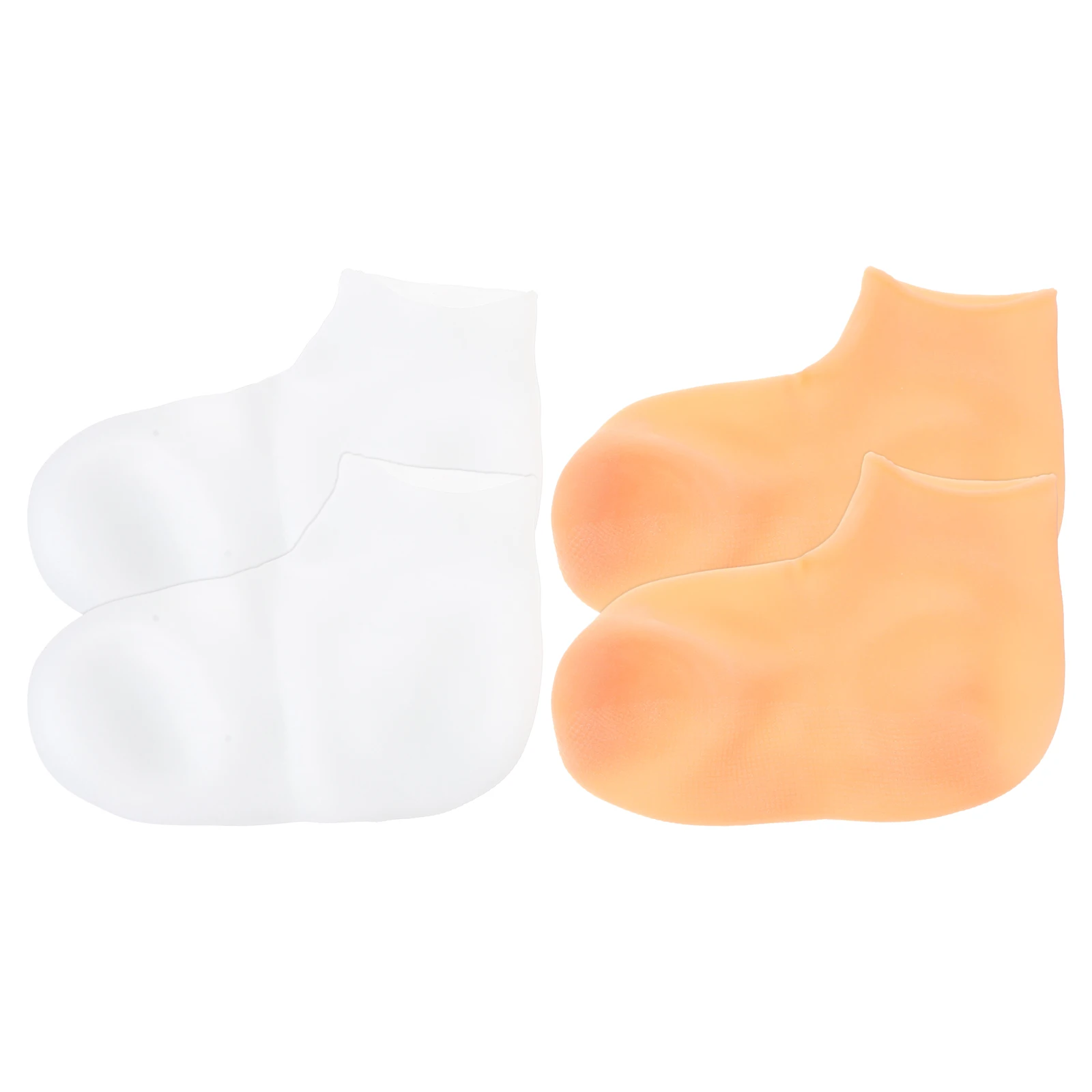 

2 Pairs Women's Socks Exfoliating Overnight Heel Softening Moisturizing Moisturize Moisture Foot Cream Miss