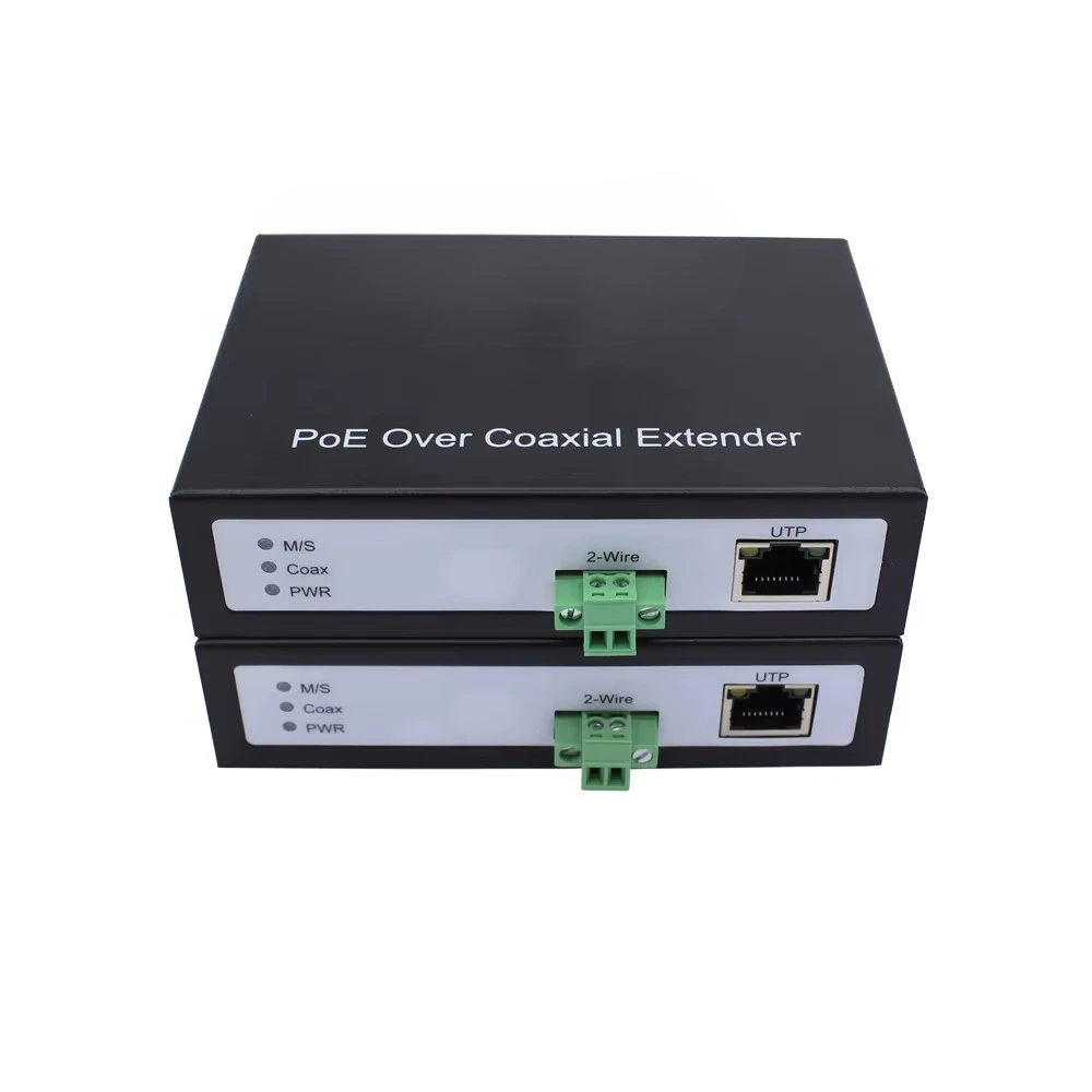 IP over Twisted Pair Converter 10/100Base-T UTP to 2-wire Extender DC48V-52V Power Supply