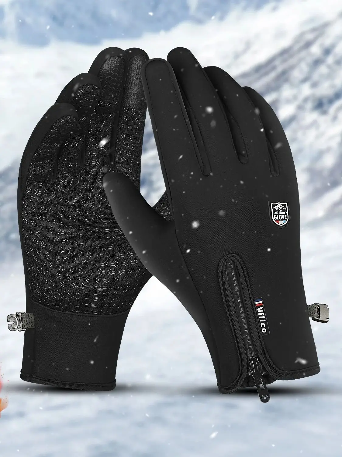 AliExpress Touchscreen Fleece Warm Gloves Outdoor Cycling Driving Waterproof Cold Gloves Windproof Non Slip Womens Men Winter Ski Glove