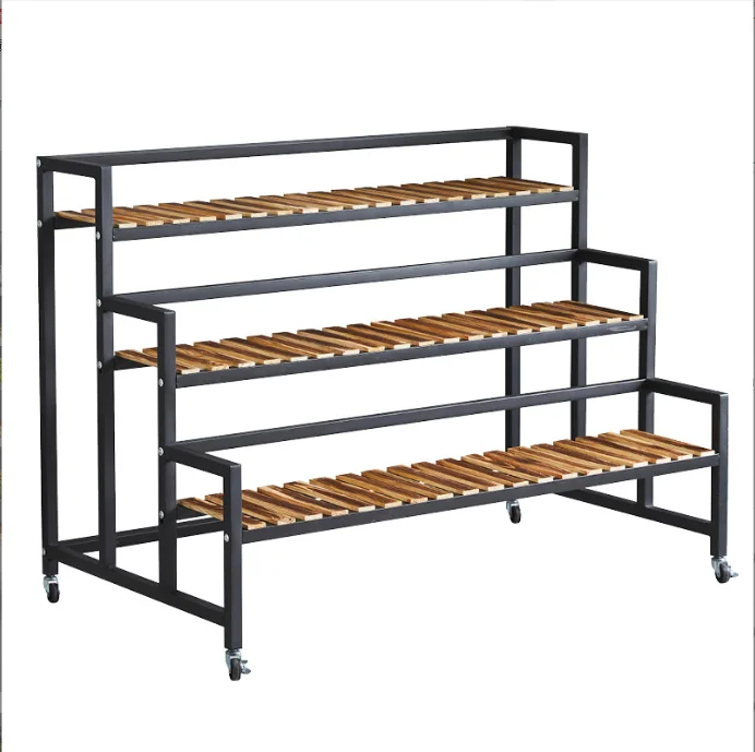 

Manufacturer Wholesale Multi-Layer Movable Flower Rack Balcony Staircase & Floor Standing Plant Storage for Home & Garden