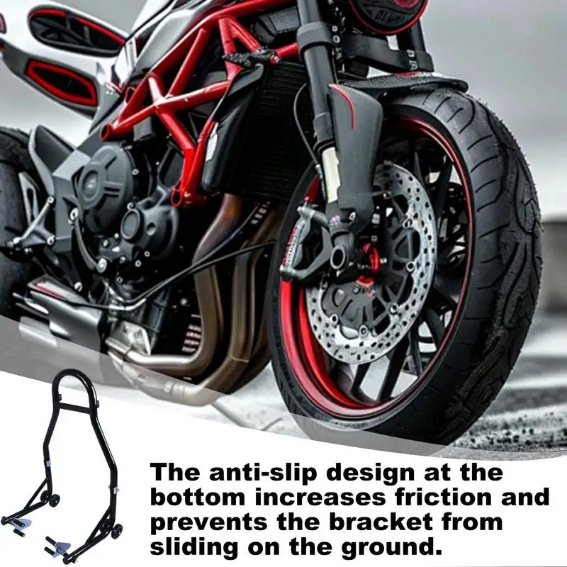 Motorcycle Front Wheel Stand Motorcycle Wheel Cleaning Stand Motorbike Rear Parking Rack Motorcycle Lifting Rack For No