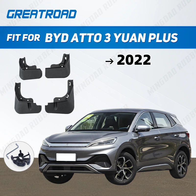 

Car Mud Flaps For BYD ATTO 3 YUAN PLUS 2022 Mudguards Splash Guards Fender Mudflaps Accessories