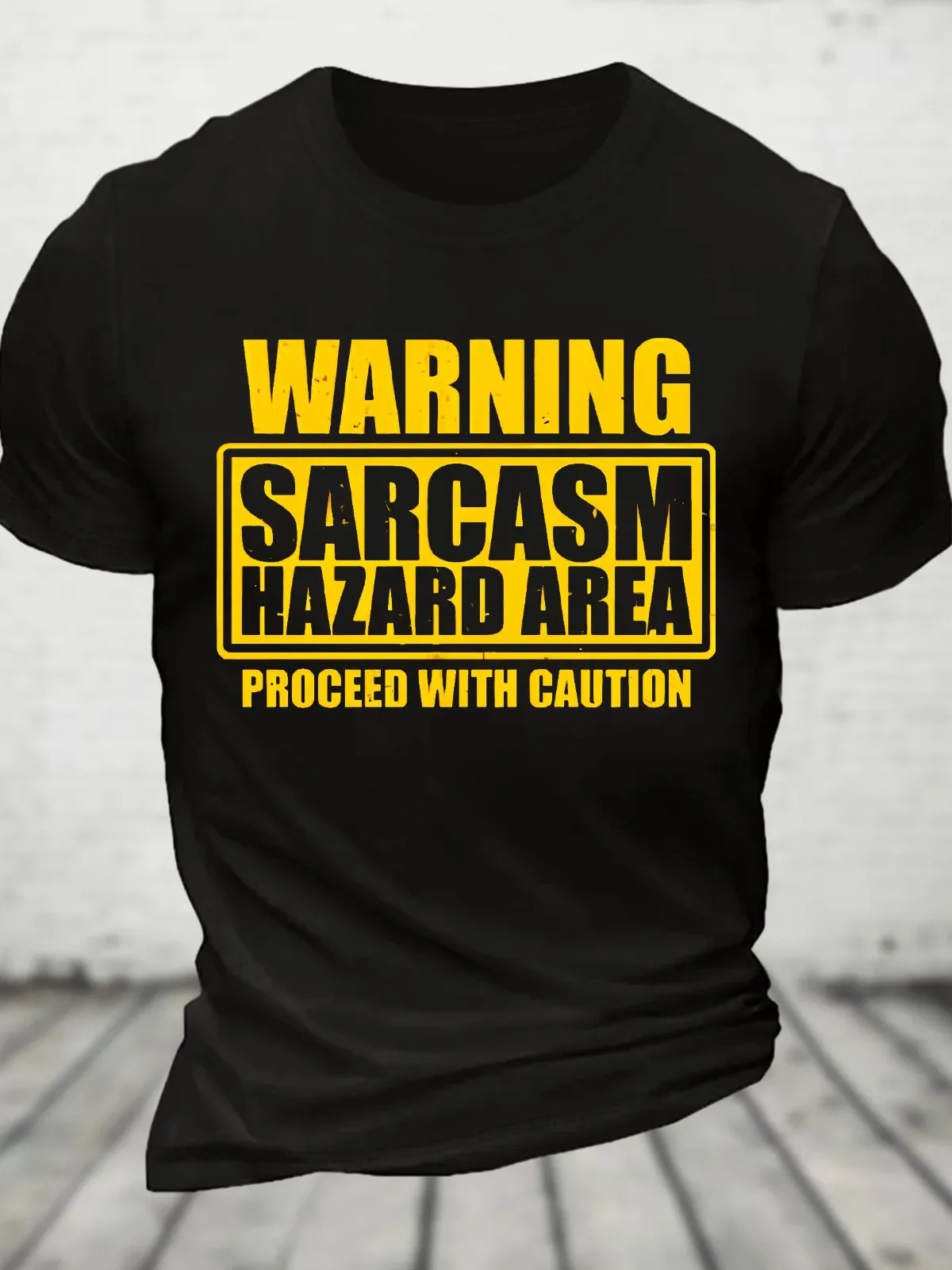 

Warning Sarcasm Hazard Area Cotton T-Shirt
