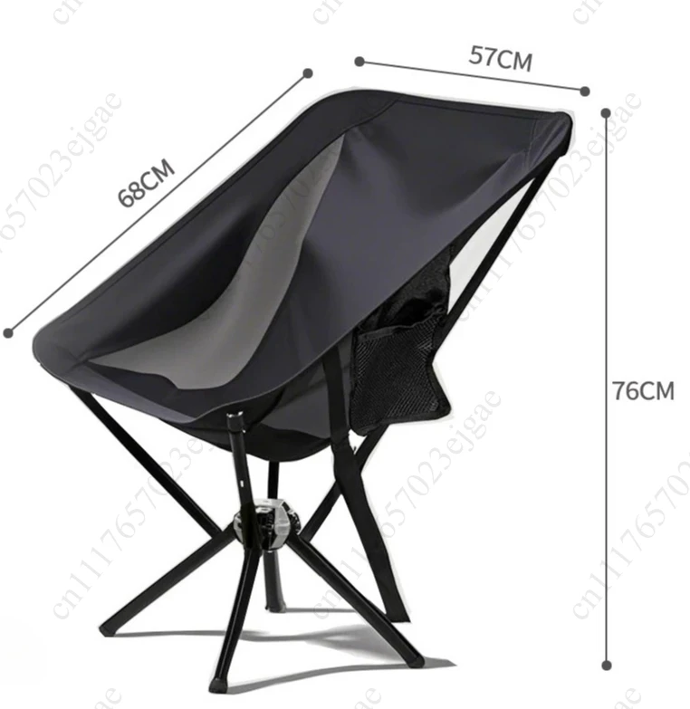 Aluminum alloy outdoor folding portable lazy leisure installation-free backrest camping chair