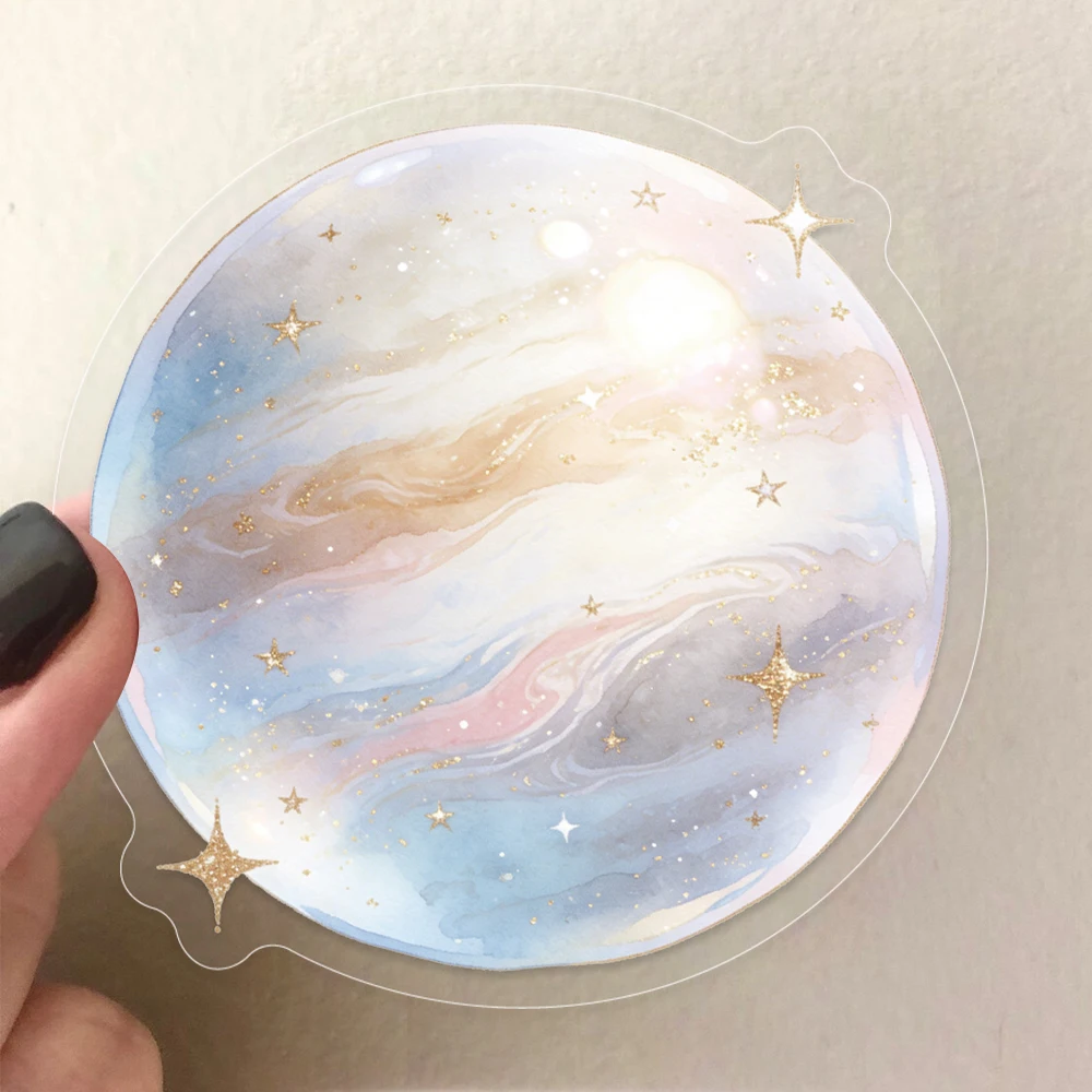 50PCS New Cartoon Starry Sky Space Star Space Planet Graffiti Stickers Bicycle Handbag Pencil Box Waterproof PVC Stickers