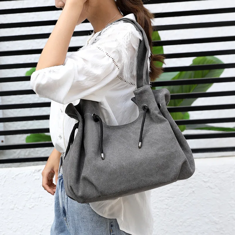 2022 High Quality Female Canvas Tote Women Handbag Woman Shoulder Bags Hobos Bolsa Feminina Large Capacity Handbags Bolsos Mujer