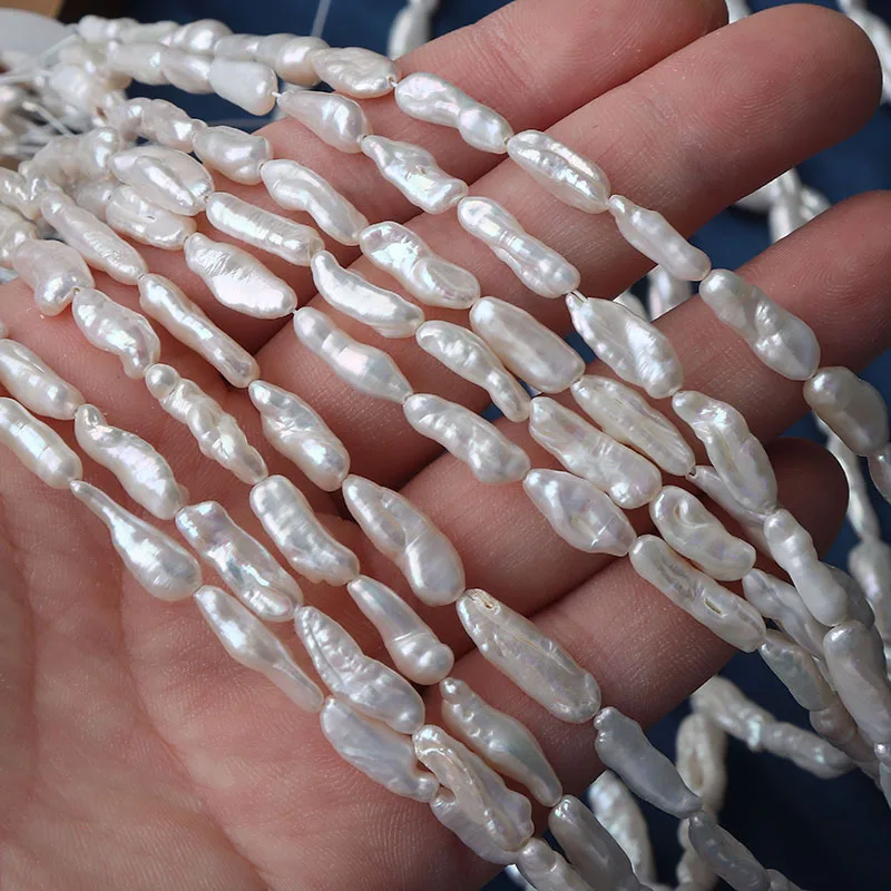 Strong Light 20x11x9mm Pipa Baroque Natural Pearl Without Core Shaped Bead DIY Threading Material Has Defects Unfinished