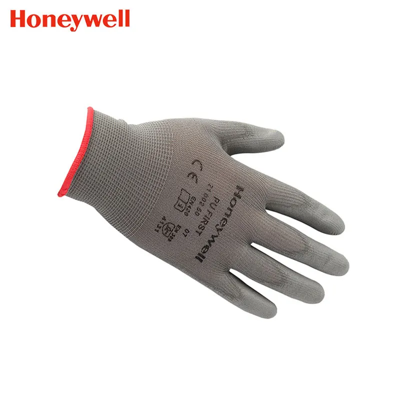 10 Pairs Honeywell 2100250CN Safety Work Gloves Non Disposable Palm PU Coated Gray Work Protective Gloves