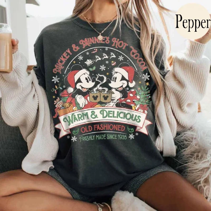 2025-26 夏ファッション ミッキーTシャツ Y2K ミニーマウス帽子プリント 100%コットン プリントTシャツ レディース ルーズ ディズニーTシャツ